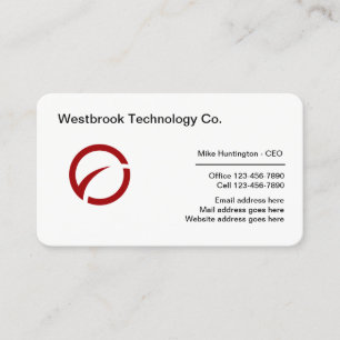 Carte De Visite Modèle du logo de la technologie Cool