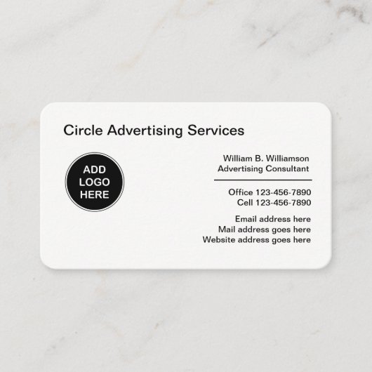 Carte De Visite Modèle du logo de l'agence de publicité (Devant)