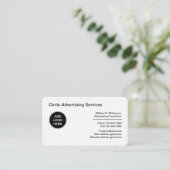 Carte De Visite Modèle du logo de l'agence de publicité (Debout devant)