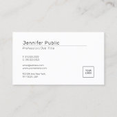 Carte De Visite Modèle du logo de l'entreprise moderne personnalis (Dos)