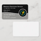 Carte De Visite Modèle du logo du service d'électricien moderne (Devant / Derrière)
