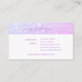 Carte De Visite Modèle du logo rose violet de la Parties scintilla (Dos)