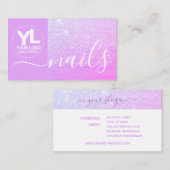 Carte De Visite Modèle du logo rose violet de la Parties scintilla (Devant / Derrière)