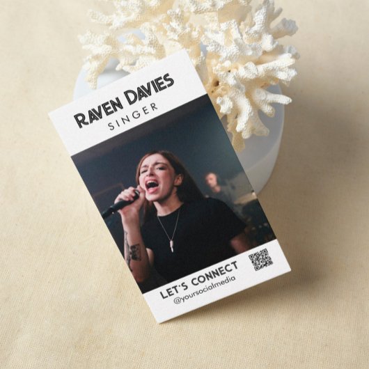 Carte De Visite Modèle élégant Actrice chanteuse Capture d'écran Q