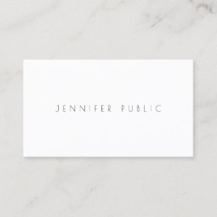 Carte De Visite Modèle Élégant Design Blanc Professionnel Moderne