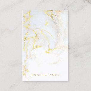 Carte De Visite Modèle élégant d'or de marbre à la mode modern