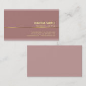 Carte De Visite Modèle élégant d'or des textes modernes de nom (Devant / Derrière)