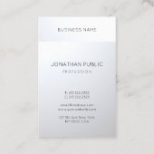 Carte De Visite Modèle élégant et moderne Silver Look professionne (Dos)