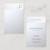 Carte De Visite Modèle élégant et moderne Silver Look professionne (Devant / Derrière)