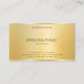 Carte De Visite Modèle élégant Faux Gold Gloss (Dos)