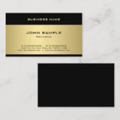 Carte De Visite Modèle Elegant Gold Professional Moderne tendance (Devant / Derrière)