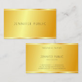 Carte De Visite Modèle élégant moderne Faux Gold Professional (Devant / Derrière)