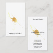 Carte De Visite Modèle élégant moderne Gold Splash Professional (Devant / Derrière)