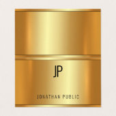 Carte De Visite Modèle élégant moderne luxueux d'or fascinant (Extérieur déplié)