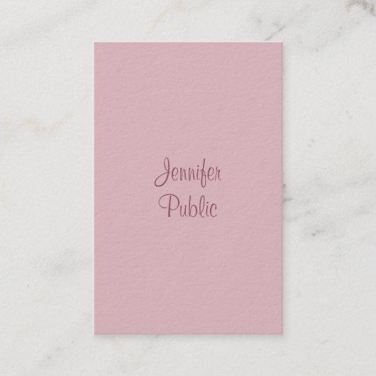 Carte De Visite Modèle Élégant moderne manuscrit Nom du script (Devant)