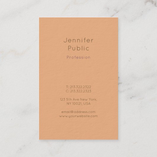 Carte De Visite Modèle Élégant moderne manuscrit Nom du script (Dos)