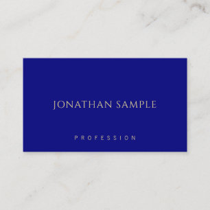 Carte De Visite Modèle élégant moderne minimaliste bleu marine