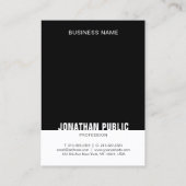 Carte De Visite Modèle Élégant Moderne Noir Et Blanc Tendance (Dos)