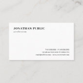 Carte De Visite Modèle Élégant Moderne Professionnel Simple (Dos)