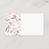 Carte De Visite Modèle floral (Dos)