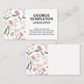 Carte De Visite Modèle floral (Devant / Derrière)