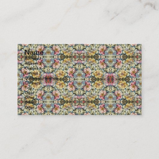Carte De Visite Modèle floral (Devant)