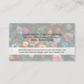 Carte De Visite Modèle floral avec Rose | Nature (Dos)