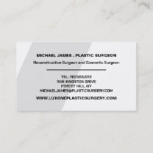 Carte De Visite Modèle floral, Chirurgien plastique, Chirurgie pla (Dos)