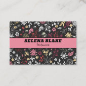 Carte De Visite Modèle floral dynamique | Élégant et moderne (Devant)