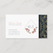 Carte De Visite Modèle floral élégant et personnalisable 13 (Devant)