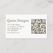 Carte De Visite Modèle floral Elégant Merci de l'ordre botanique (Dos)