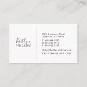 Carte De Visite Modèle Floral Fleur sauvage Violet tendance (Dos)