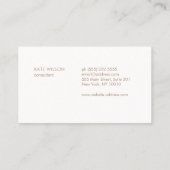 Carte De Visite Modèle Floral Gris Clair (Dos)