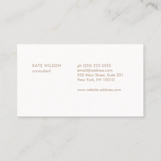 Carte De Visite Modèle Floral Gris Clair (Dos)