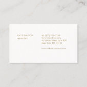 Carte De Visite Modèle Floral gris clair (Dos)