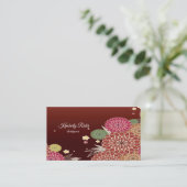 Carte De Visite Modèle floral japonais (Debout devant)