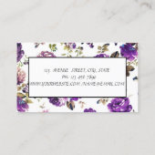 Carte De Visite Modèle floral moderne (Dos)