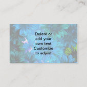 Carte De Visite Modèle floral moderne bleu clair (Dos)
