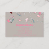 Carte De Visite Modèle floral moderne | Élégant et professionnel (Dos)