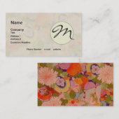 Carte De Visite Modèle floral rose kimono (Devant / Derrière)