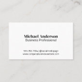 Carte De Visite Modèle floral stylisé artistique (Dos)