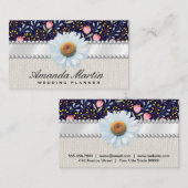 Carte De Visite Modèle floral tendance (Devant / Derrière)