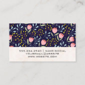 Carte De Visite Modèle floral tendance (Dos)