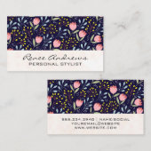 Carte De Visite Modèle floral tendance (Devant / Derrière)