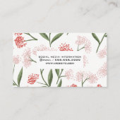 Carte De Visite Modèle floral tendance (Dos)
