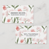 Carte De Visite Modèle floral tendance (Devant / Derrière)