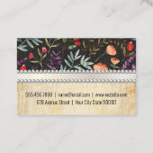 Carte De Visite Modèle floral tendance (Dos)
