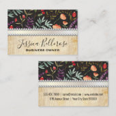 Carte De Visite Modèle floral tendance (Devant / Derrière)