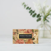 Carte De Visite Modèle Floral vintage (Debout devant)