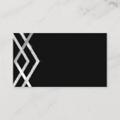 Carte De Visite Modèle géométrique Budget Argent Noir Art Déco (Dos)
